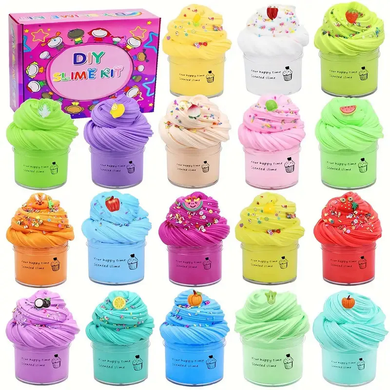 

18 Packs Fruit Flavored Slime Party Favors, DIY Putty Slime Toys, Soft And Non-Stick, Stress Relief Toys Gifts For Girls And Boy