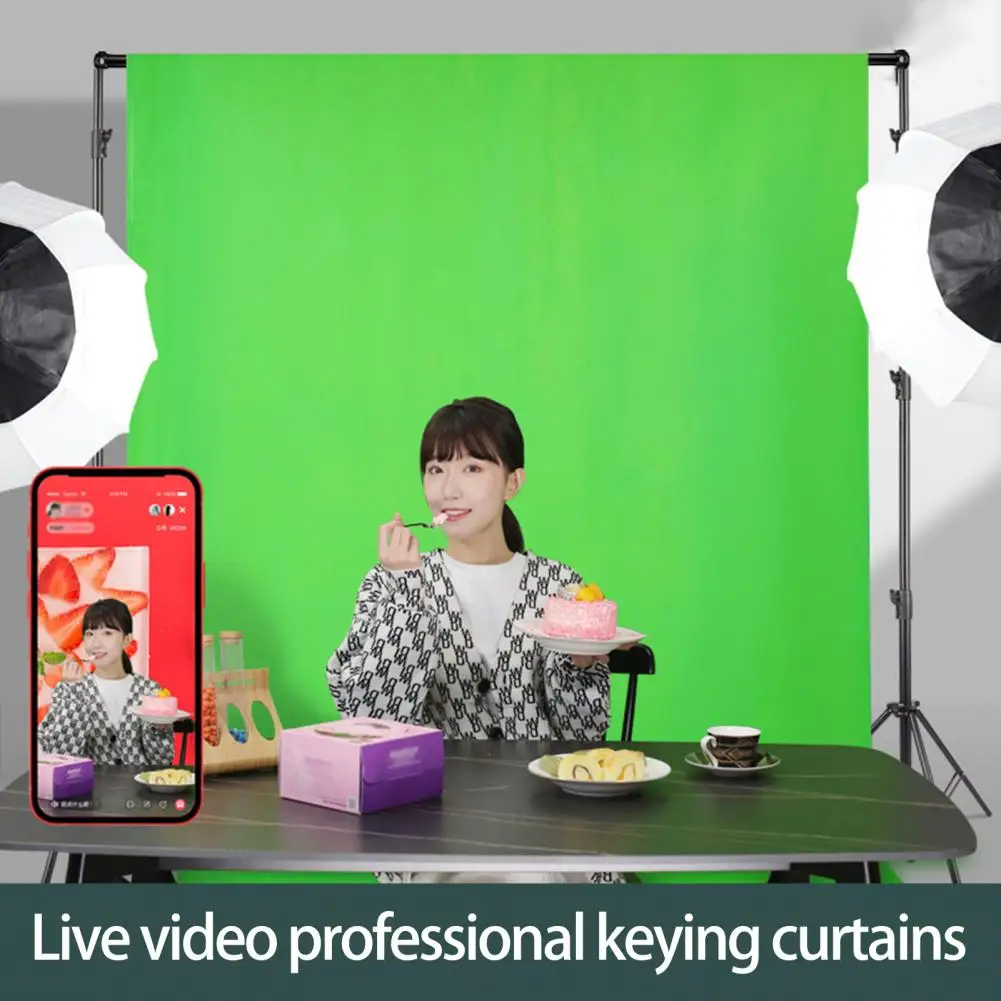 Зеленый экран задник непрозрачная толщина моющиеся Короткие видео реквизит вертикальный фото фон экран ткань научная фантастика товары для эффектов