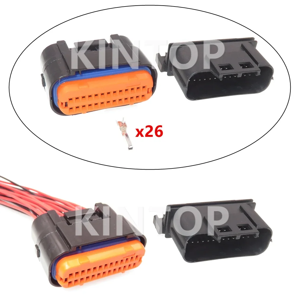 

1 Set 26 Pins AC Assembly Auto Waterproof Socket MX23A26XF1 MX23A26SF1 MX23A26NF1 Car ECU Wiring Terminal Connector With Wires
