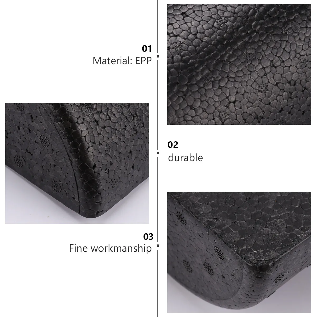 2 шт. массажных роликов для йоги из высококачественного пенополипропилена для глубокого массажа тканей, коррекции осанки, растяжки и физиотерапии