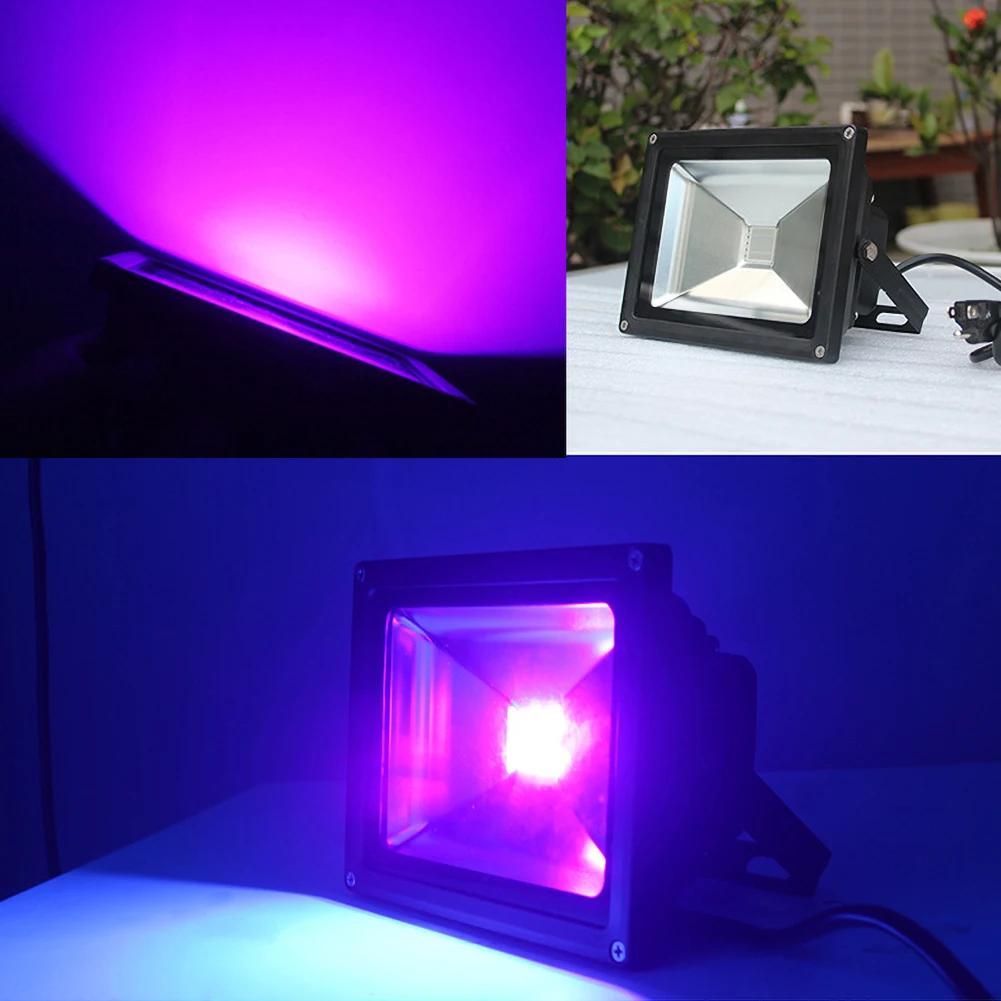 Imagem -02 - Luz de Inundação uv de Alta Potência Detecção Ultra Violeta Iluminação de Neon Preto Luz do Palco 10w 20w Ip66