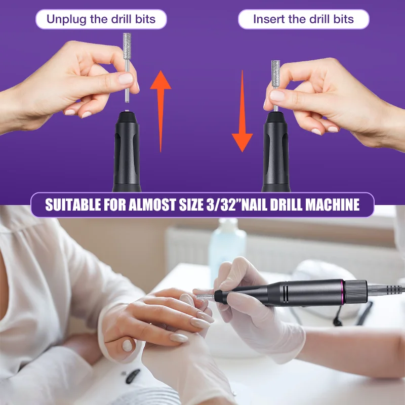 LadyMisty Fresa per punta da trapano per unghie in ceramica per manicure Pedicure Lime per unghie Buffer Accessorio per attrezzature per nail art