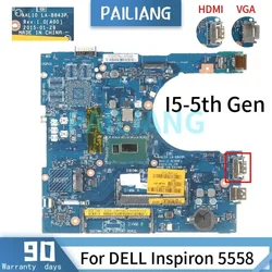 Para DELL Inspiron 5558 5458 5758 placa base del cuaderno LA-B843P 07CV2G 0M94D0 0HD0R2 05K7K8 3805U I3 I5 I7 placa base del ordenador portátil VGA