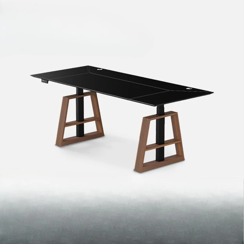 

Smart, electric lift table, dual motor, solid wood slate, study desk