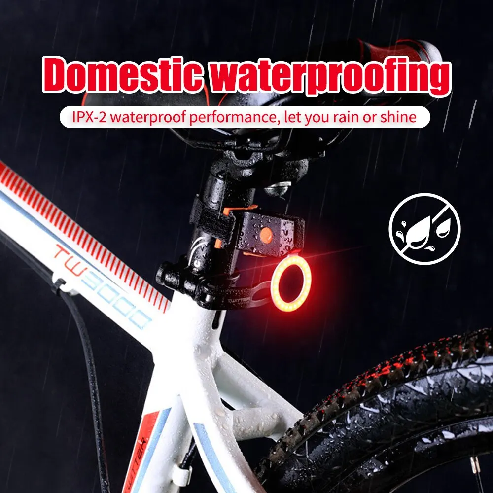 Fanale posteriore per bicicletta Multi modalità di illuminazione USB ricaricabile Led luce per bici Flash luci posteriori posteriori per reggisella