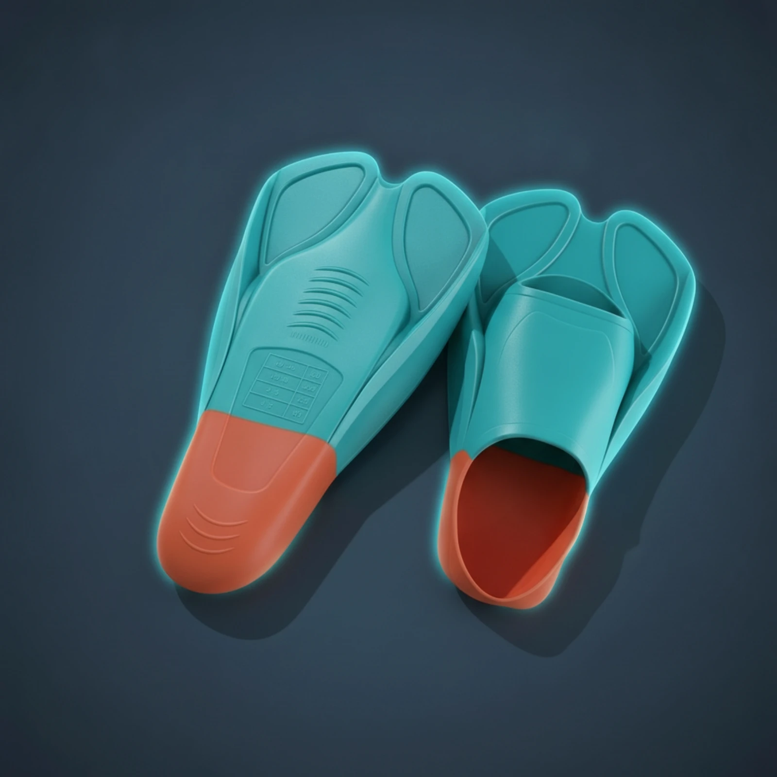 Silicone Training Fins Streamlined Short Fins Swim Flippers Ergonomic Silicone Swim Flippers Soft for Swimmers, Lap Swimming
