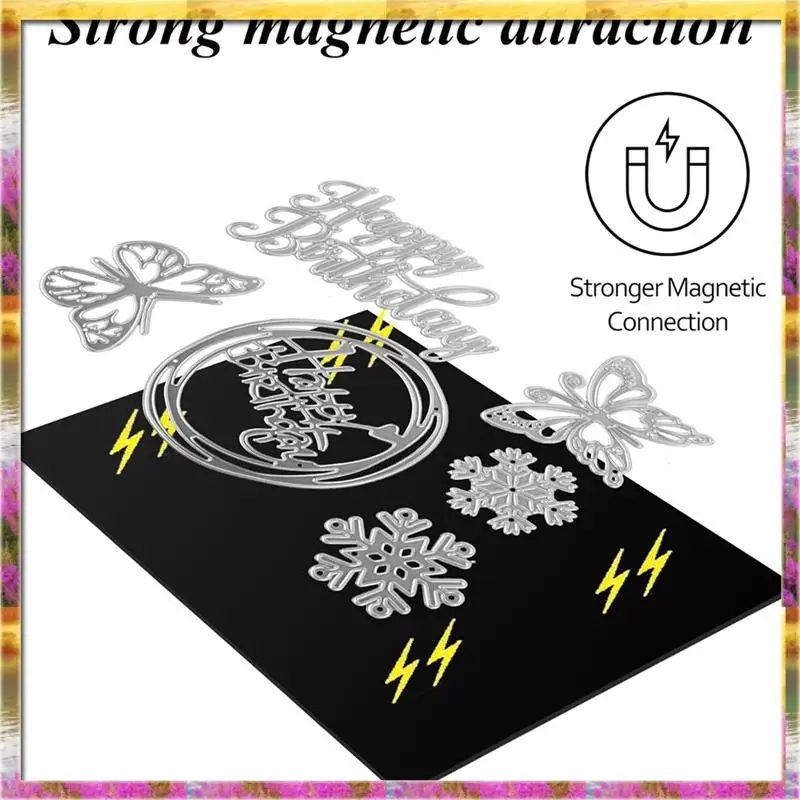 AA46 HOT-For Card Making Die Cut Magnetic Storage-40 Pieces(20 Double Sided Sheets+ 20 Storage Bag Pockets)