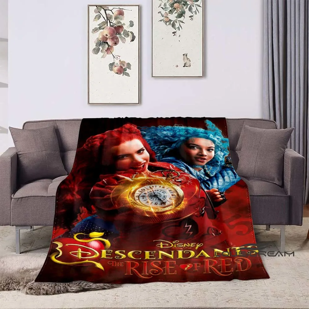 3D Descendants: The Rise of Red Disney Soft and Comfortable Flannel Blanket Living Room Bedroom Cartoon Blanket