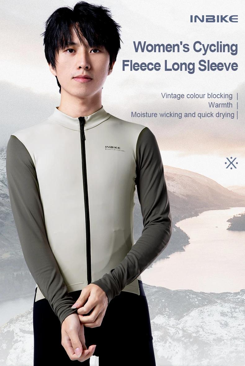 INBIKE Fleece Herren Radtrikot Winter Radfahren Sets Warm Langarm Anzug Soad Bike Fahrradjacke Overalls Reitanzug – Detail 2