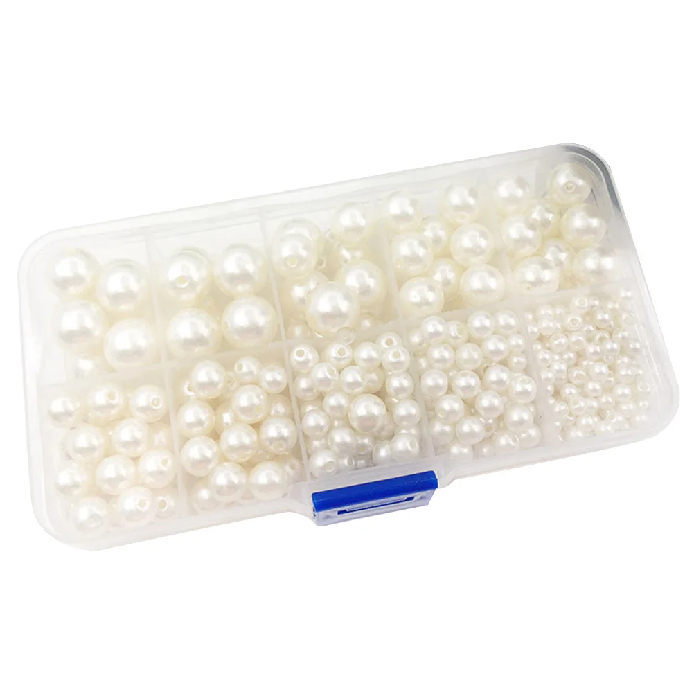 

1 Box Pearl Jewelry Making Kit Premium Abs Diy Beads Multi-Purpose Loose Bead Accessories For Bracelet Necklace Handmade Crafts