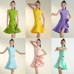 Children'S National Standard Ballroom Dance Dresses Girls Latin Dance Competition Costume Kids Stage Dancing Clothes SL10611