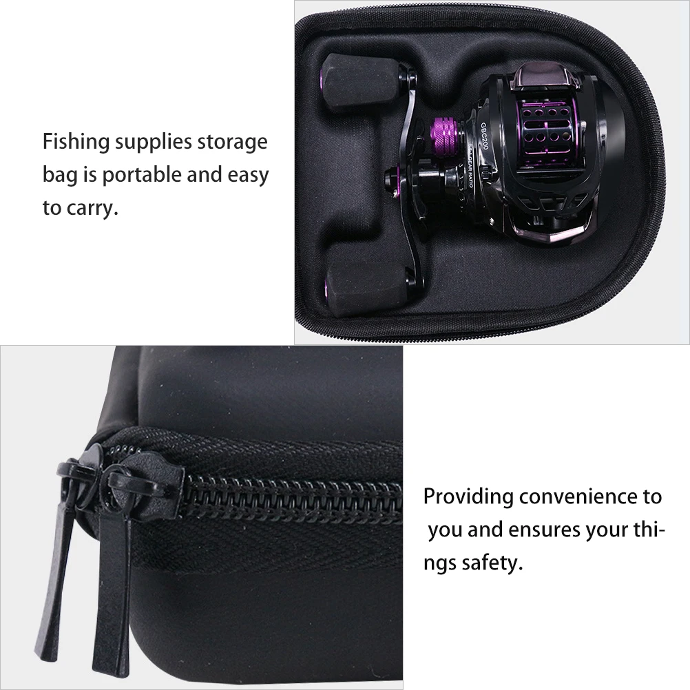 

1Pc Professional Storage Bag Creative Fishing Supplies Bag Outdoor Fishing Kits Storage Pouch(Black, Left Hand)