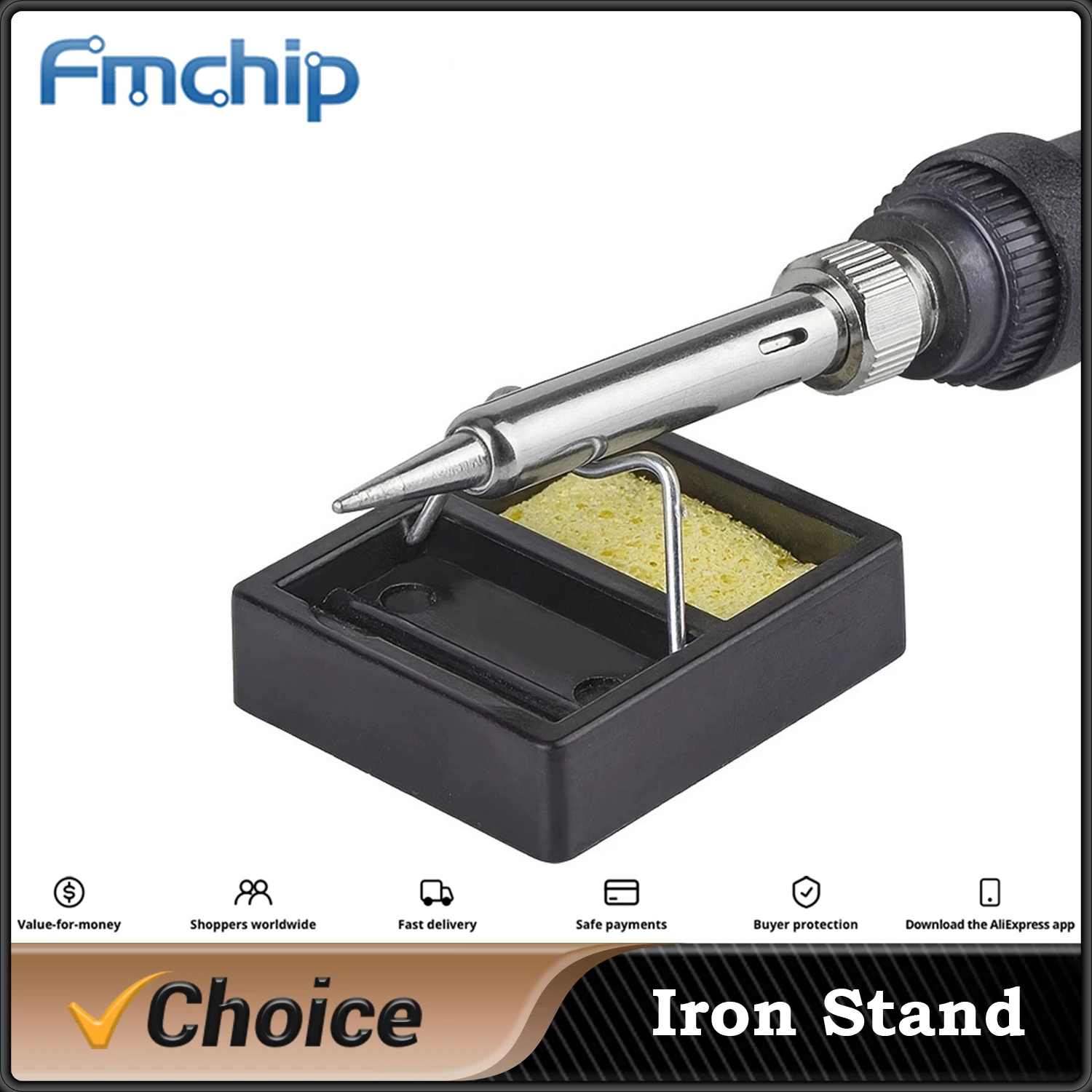 Mini Micarta Soldering Iron Stand Holder Welding Solder Soldering Stand With Clean Sponge