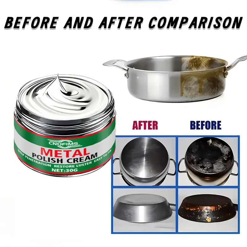 All-in-One Stainless Steel Polish - Heavy-Duty Lemon Scented Metal Restorer Suitable for Showerheads, Cookware & Sinks - No Sufa