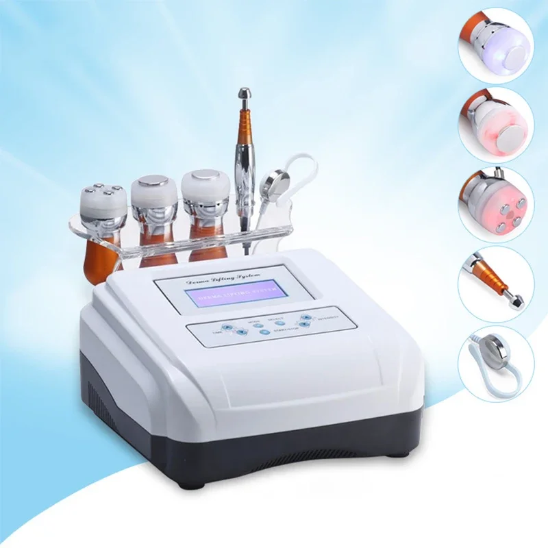 5 in 1 EMS Electroporation Anti-aging Beauty Machine LED Beauty Device Face Lift Skin Cooling Tighten Eye Skin Care Tool