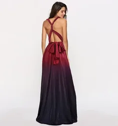 Sexy Dress Women Multi Way Wrap Convertible Cross Bandage Infinity Maxi Dress Gradient Backless Party Dresses Bridesmaid Robe