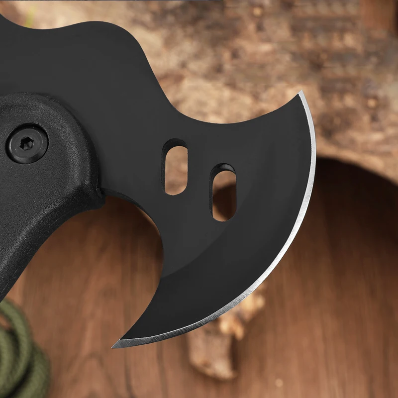 

High-quality EDC Multi-functional Flame-shaped Tactical Axe An Outdoor Portable Camping Emergency Window-breaking Tool