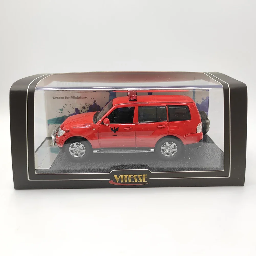 다이캐스트 비테스 합금 자동차 모형, 미쓰비시 파제로 마카오 소방 명령 차량, 수집용 장난감 선물, 기념품 전시, 1:43 체중계