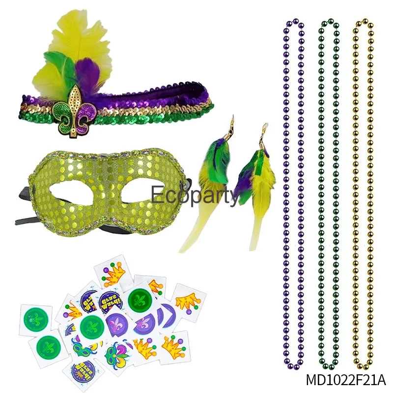 New Funny Theme Roleplay Costume Accessories For Adults Disco Party Sequins Hats Bow Glasses Necklace Set Carnival Accessories