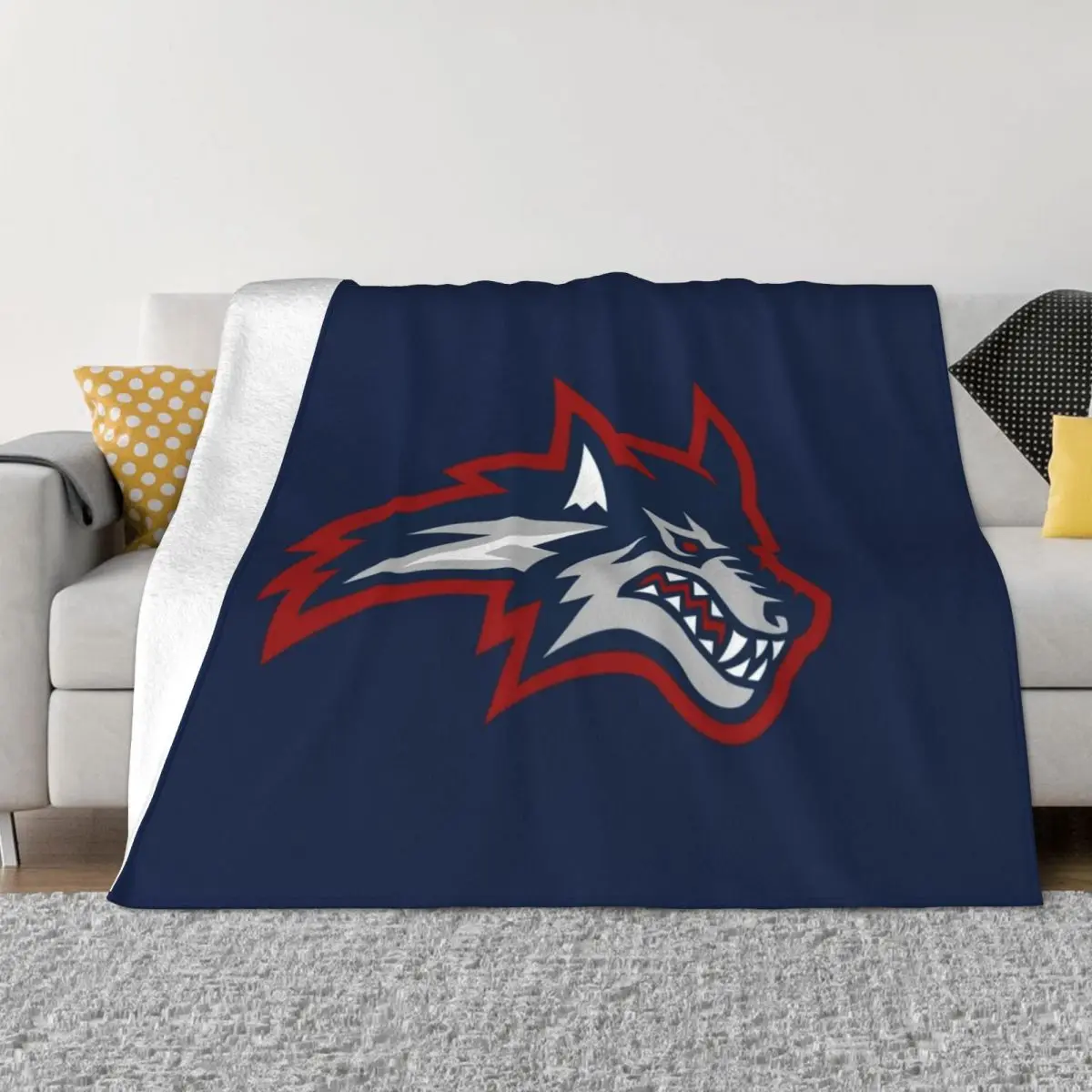 the Seawolves-Stony Brook-icon Throw Blanket halloween Luxury Designer Blanket Beautiful Blankets