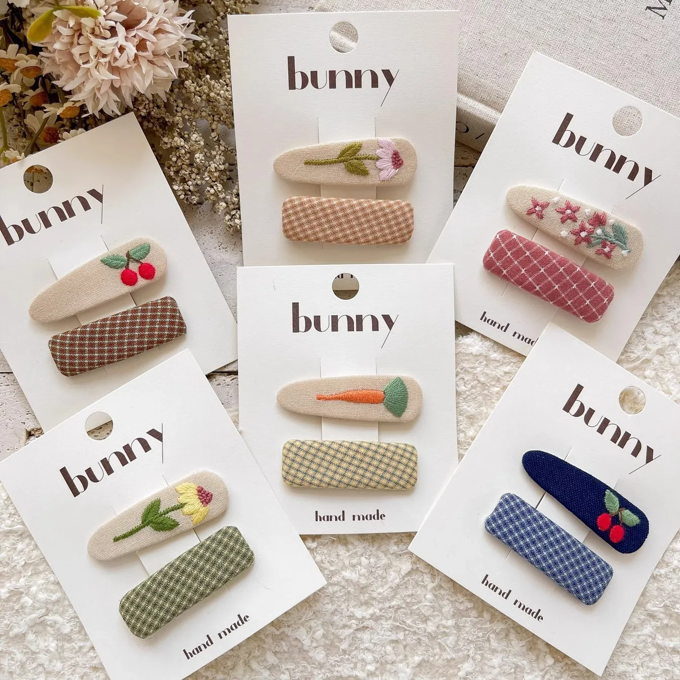 

Sweet Pink Floral Embroidery Children Hair Clip Cute Versatile Gentle Style Girl Baby Headwear Children Hairpin Hair Accessories