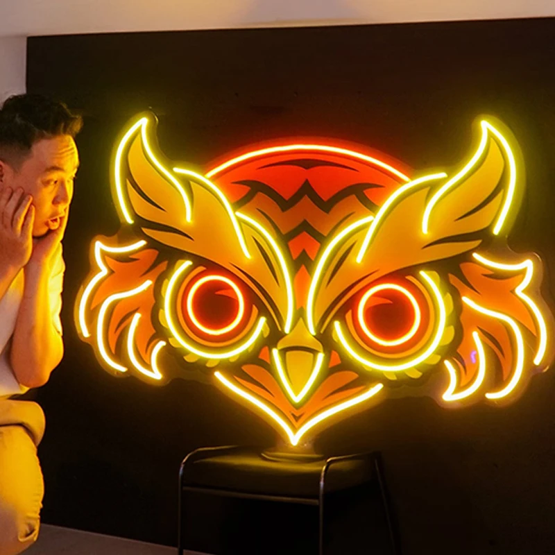 

Cute Animals Owl LED Neon Light All You Need Is Love Neon Sign for Home Kid's Bedroom Gaming Room Wall Art Decor Night Lamps