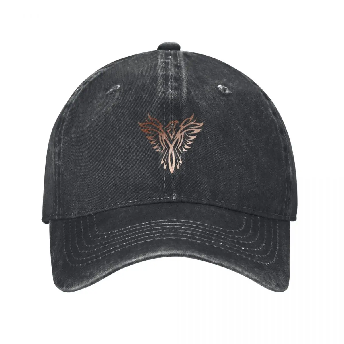 

Phoenix Mythical Bird Rise From The Ashes Vintage Retro Copper Flame Design Baseball Cap Hip Hop Hood Mens Tennis Women's