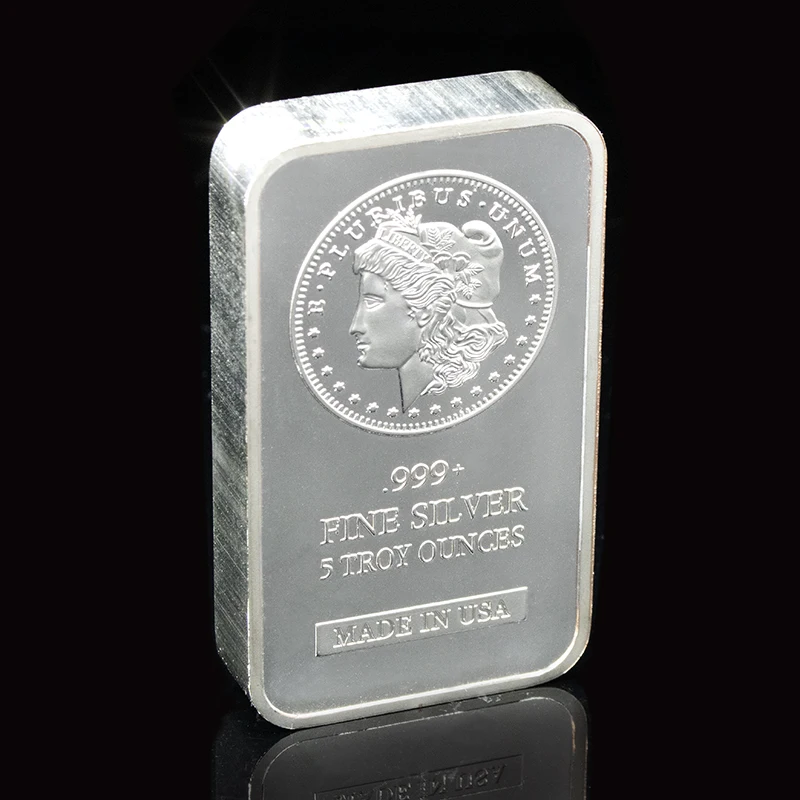 1 Piece No Magnetic Coin 5 OZ Silver Plated USA Badge Vacuum Sealed Packing Collectible Souvenir Bar
