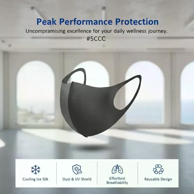 

10Pcs Ice Silk Mask Spring And Summer Dustproof Washable Reusable Face Mask Unisex Adult/Mask Outdoor Travel Protection