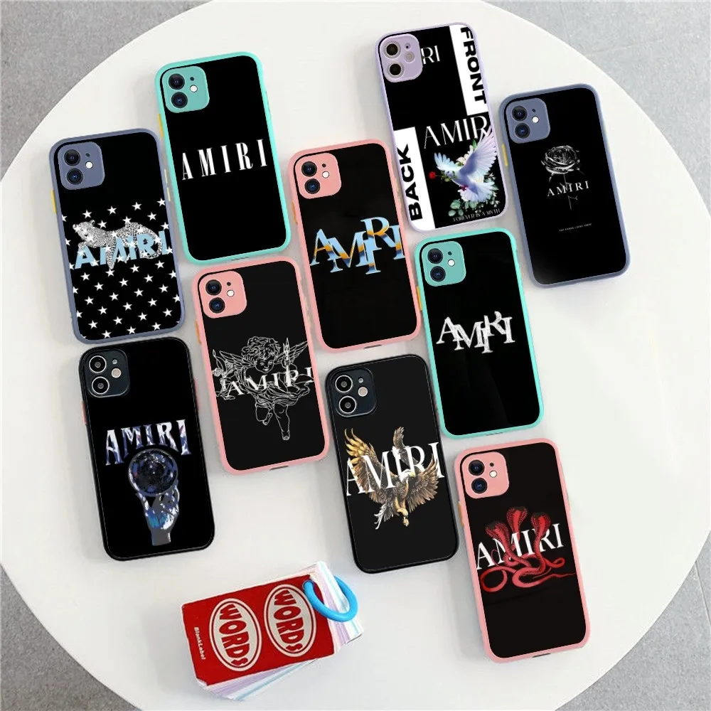 Fashion Street logo Phone Case for iPhone 14 11 12 13 Mini Pro Max 8 7 Plus X XR XS MAX Translucent Matte Cover