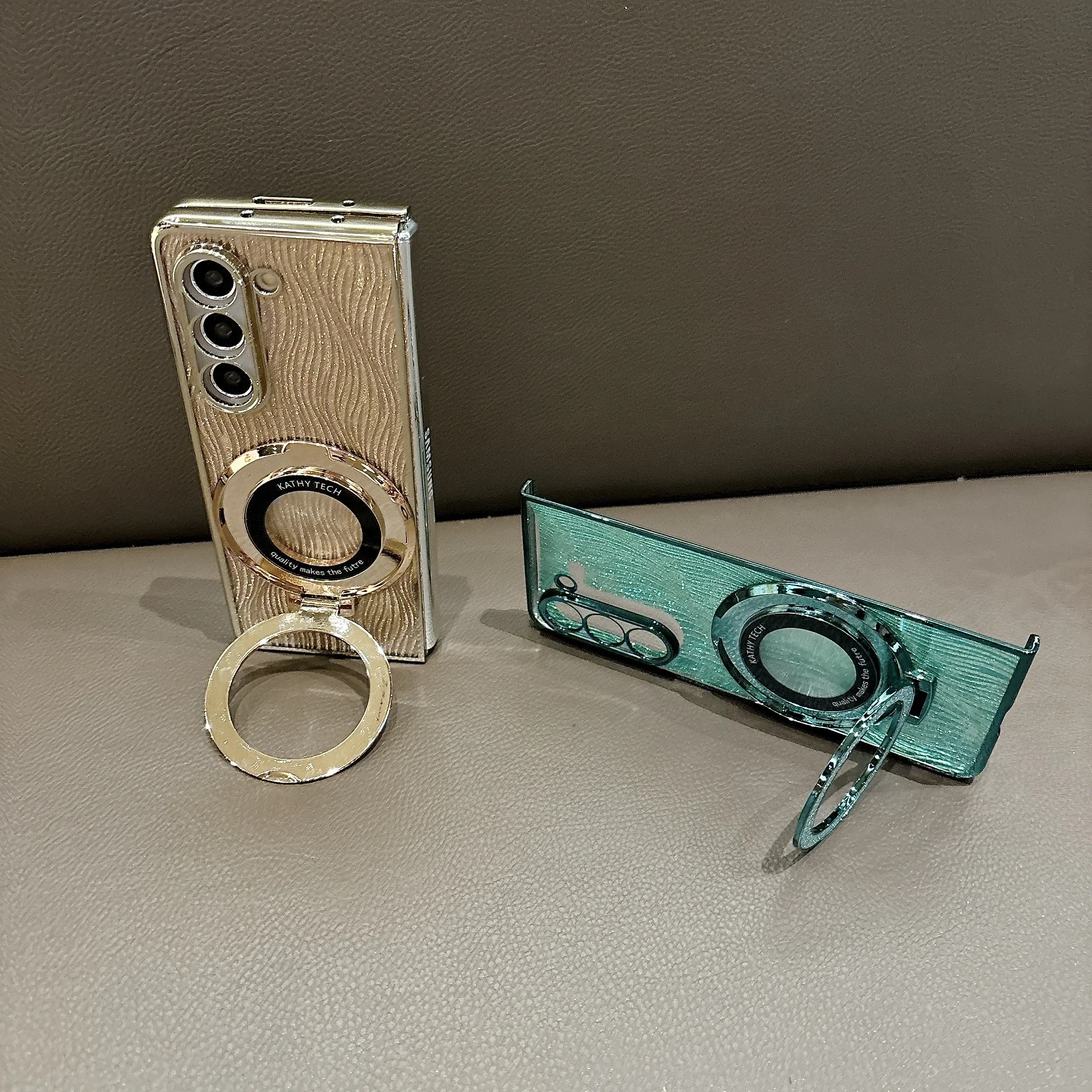 Ring galvanisierte funkelnde Handyhülle für Samsung Galaxy Z Fold 7 6 5 4 3 Fold6 Fold5 Fold4 Fold7 magnetische stoßfeste Abdeckung – Detail 3
