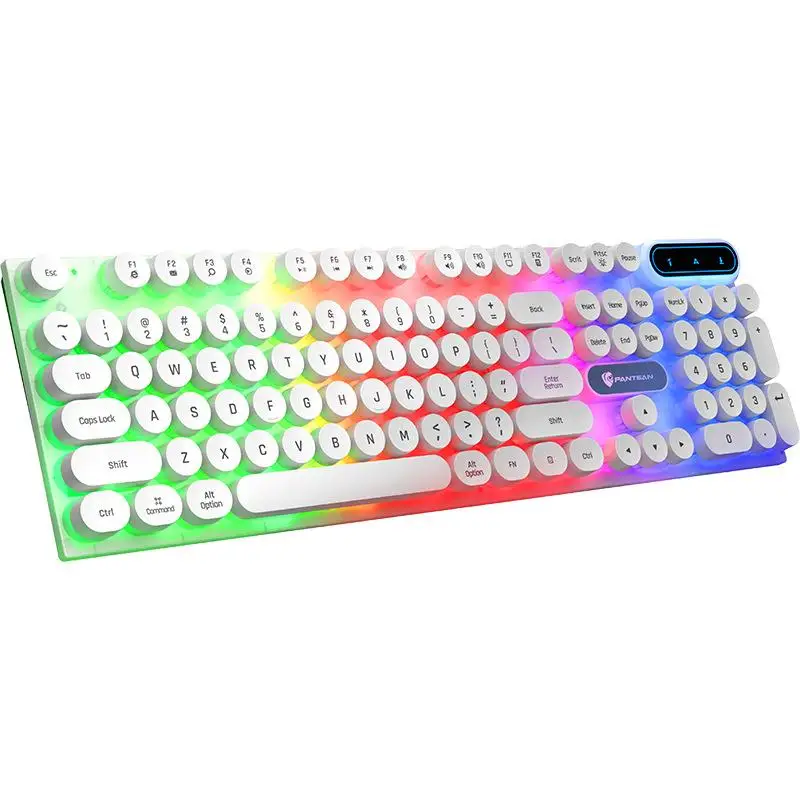 

Punk Version Retro Wired Keyboard 104 Keys Mechanical Feel with Luminous Keys for Desktop Notebook Cross-border Office Gaming