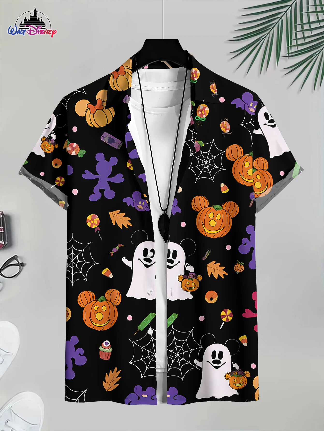 

New Arrival 3D Print Disney Halloween Mickey Shirt: Casual Spooky Graphic Short - Sleeve