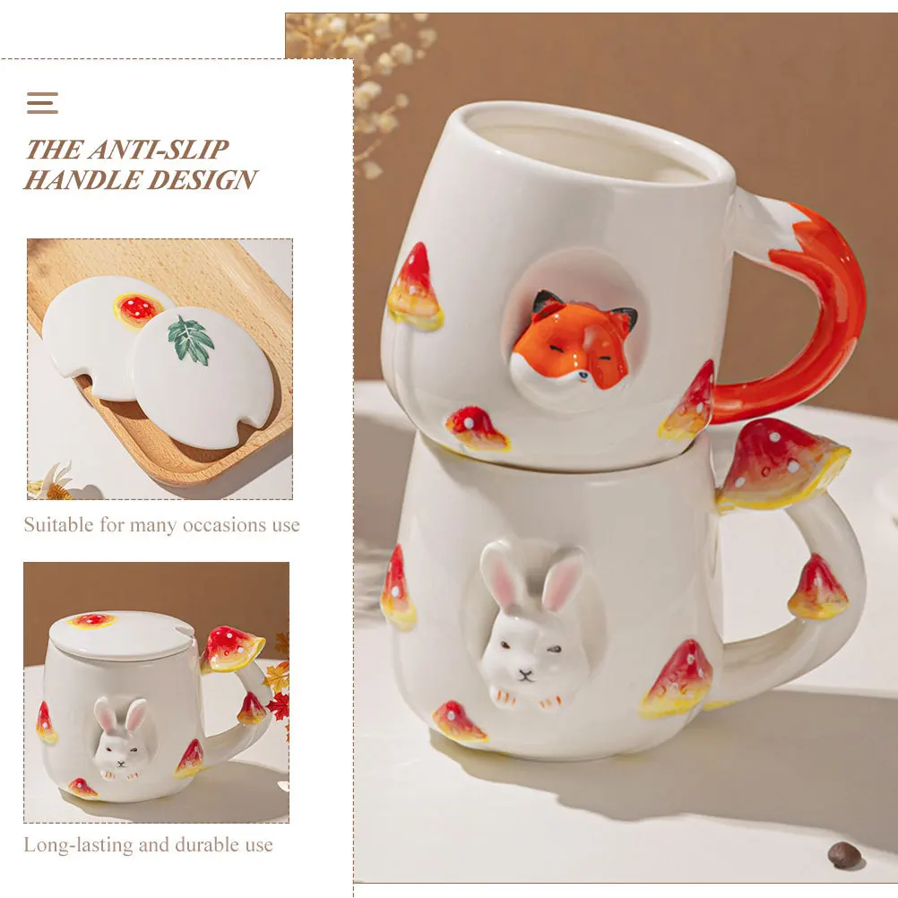 

Sturdy Trustworthy Ceramic Cup Multi-Function Water Mug Healthy Easy to Handle Not Skid Hands Water Mug