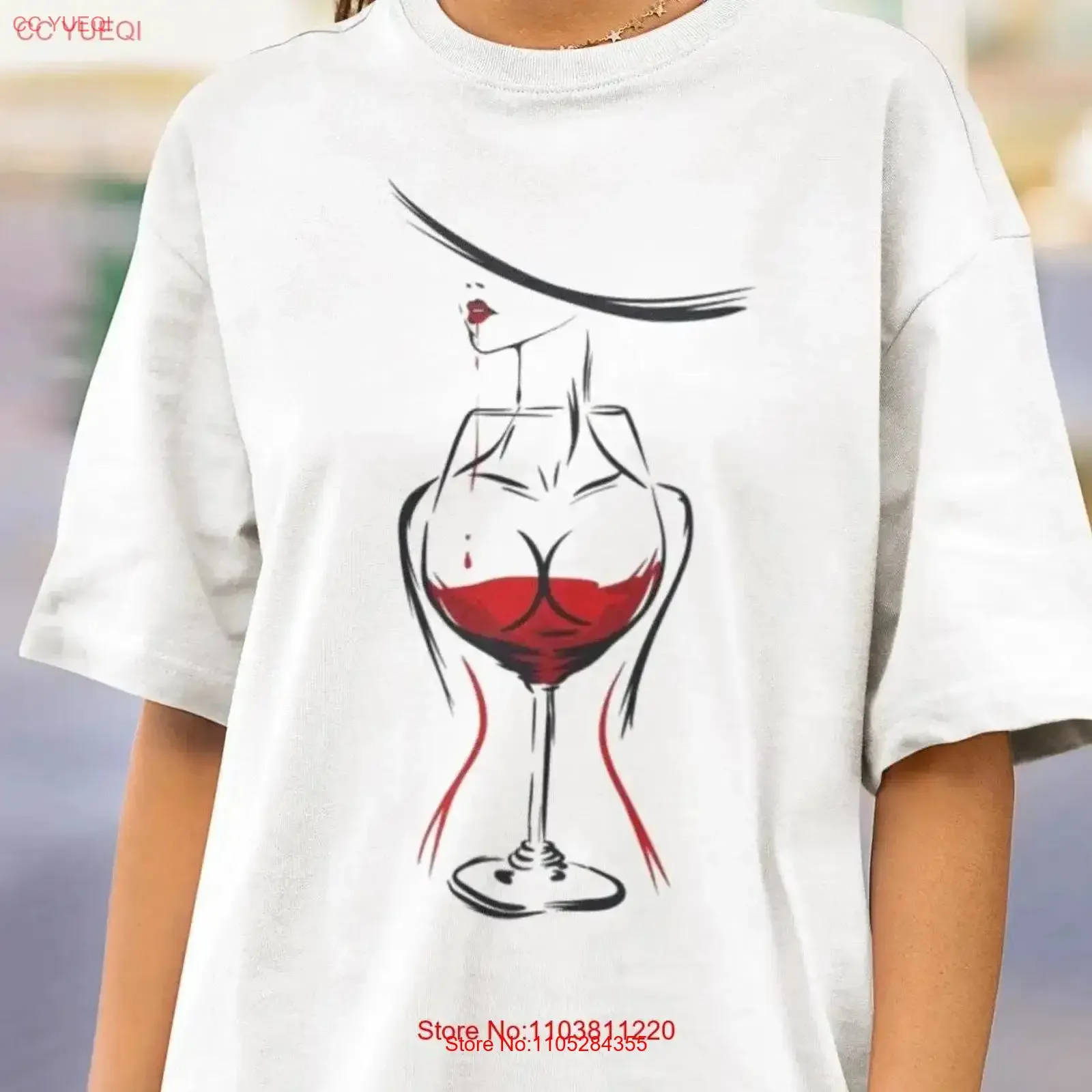 Line Art Wine T Shirt for Lover Woman Glass Drinking Minimalist Her Alcohol Drawing vintage Washed Breathable