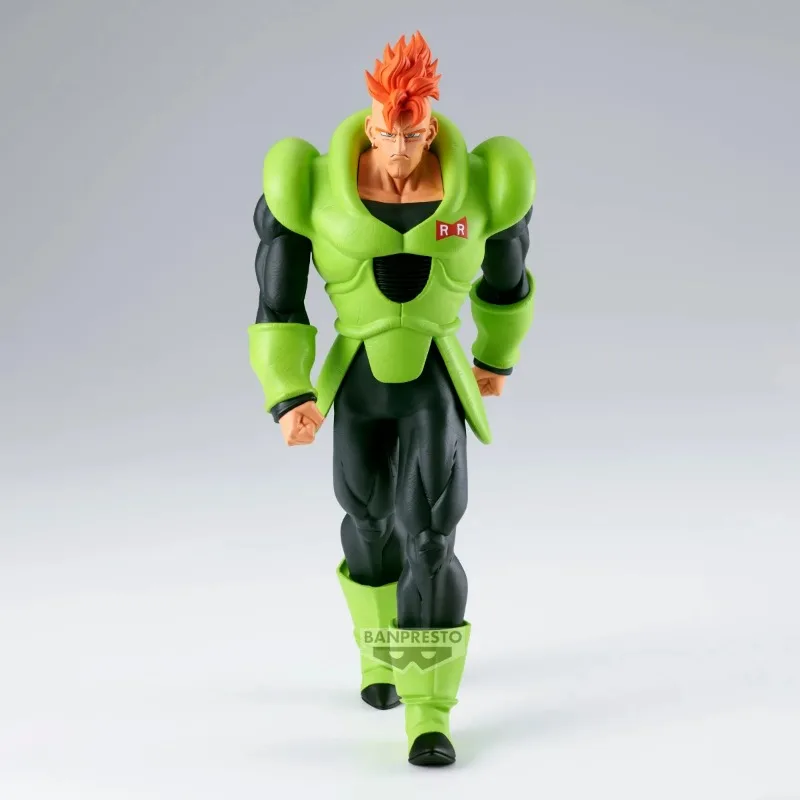 20cm Bandai Original Android 16 Figure Banpresto Anime Dragon Ball Z Android 16 Action Figure Pvc Gk Model Collectible Toy Gifts