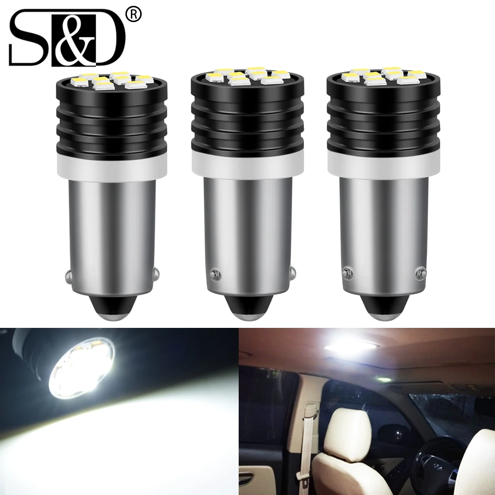 

1pc Canbus BA9S BAX9S H21W BAY9S H6W T4W T11 Led Bulb WY5W 9SMD Chips Car Interior Lights Auto Lamp 12V 6000K White