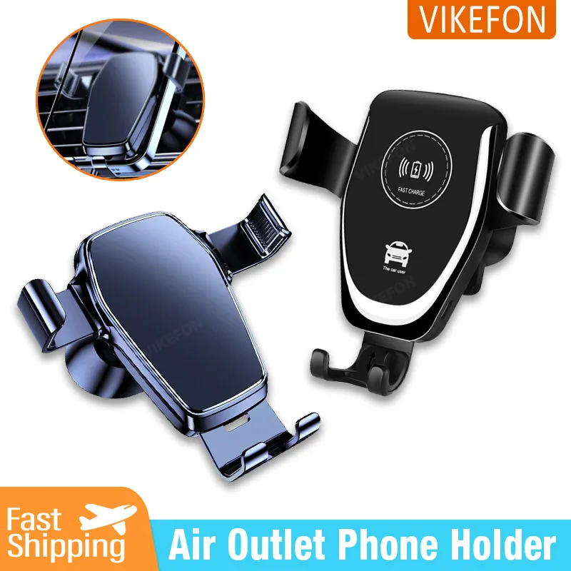 

Автомобильный универсальный держатель для мобильного телефона с воздуховыпускным отверстием и функцией беспроводной зарядки для iPhone 15 14 13, подставка для смартфона Samsung Xiaomi