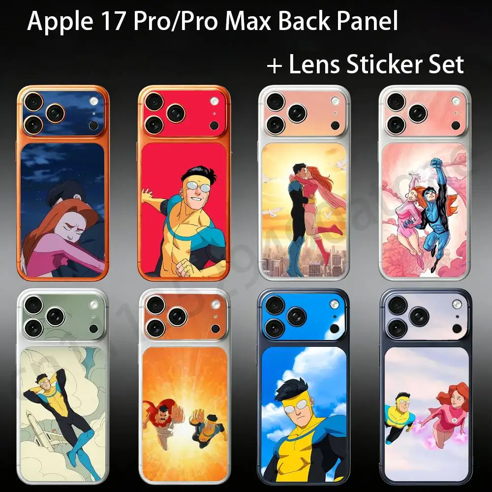 

Cartoon I-Invincible For iPhone 17proMax/17pro Full Cover Decal Skin Wrap Colorful Rear Protective Sticker Film