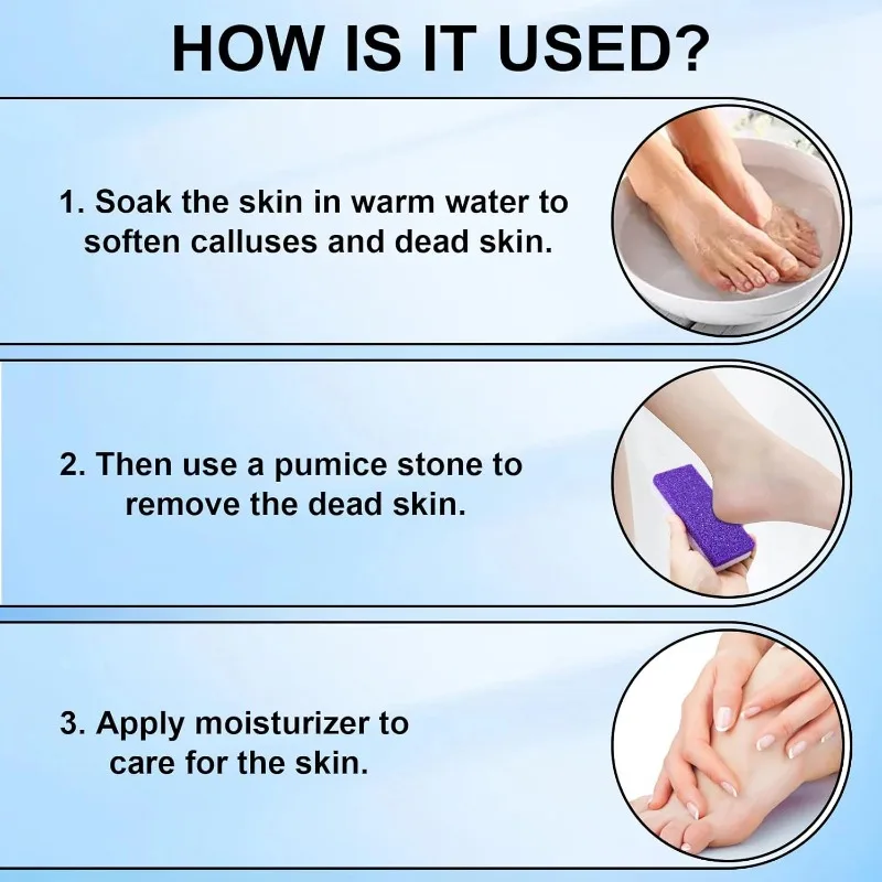 Éponge en pierre ponce pour les pieds, dissolvant de callosités, élimine les peaux mortes dures et craquelées, pieds lisses, outil exfoliant doux, 1/2/4 pièces