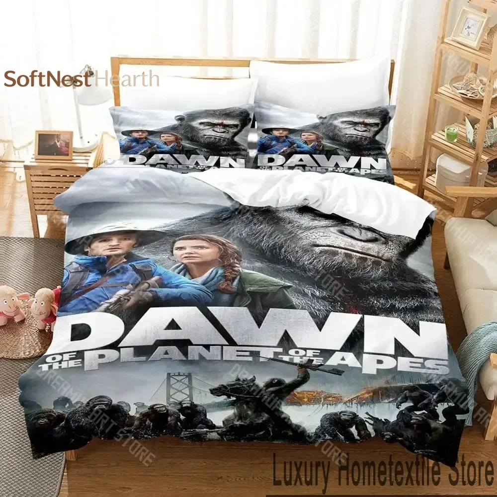 2026 Planet Of The Apes Bedding Set Single Twin Full Queen King Size Bed Aldult Kid Bedroom Duvetcover Set 3D Print Bed Sheet
