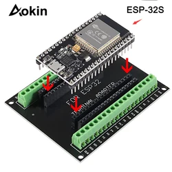 ESP32 Development Board Breakout Board for Arduino GPIO 1 into 2 for 38 Pins ESP-32S ESP32 Development Board 2.4 GHz Dual Core