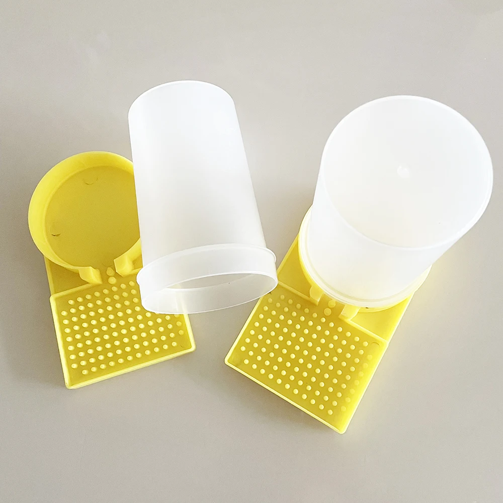 10PCS Plastic Honey Bee Feeder Hive Entrance 500ml Suger Feed Transparent Tank Beekeeping Tools Supplies Anti Drowning