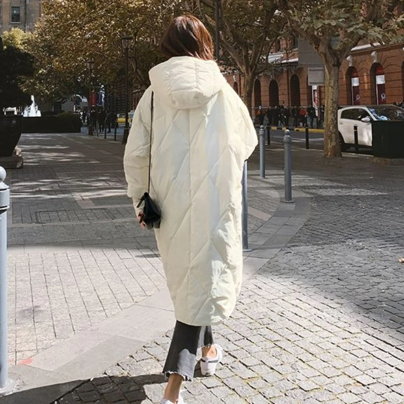 2023 neue Frauen Baumwoll mantel Winter jacke weiblich große lose Parkas Minderheit hin dünne Outwear mittlerer Stil Kapuzen mantel