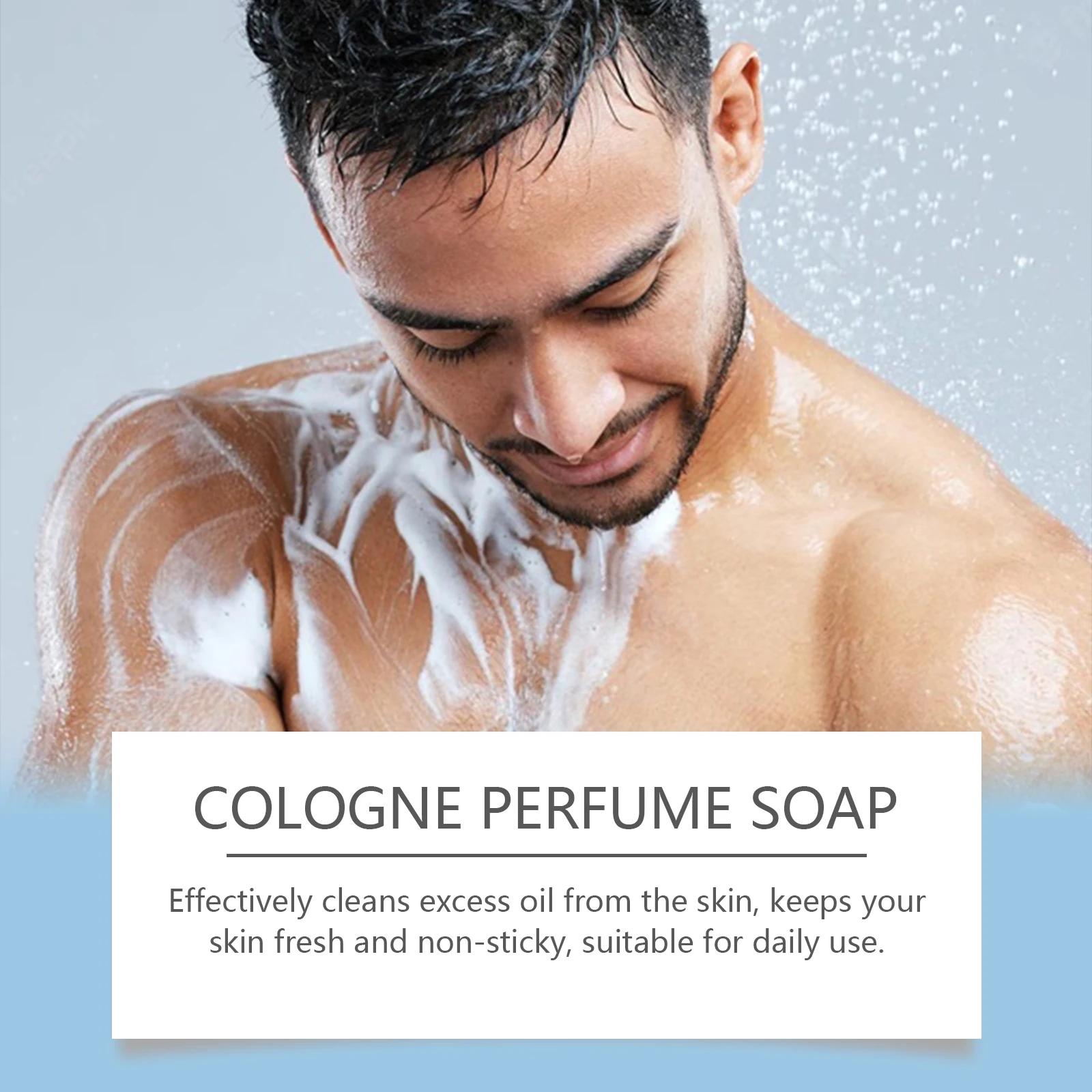 OceAura-jabón de baño con Perfume para hombre, limpieza suave de la piel corporal, refrescante, no graso, jabón para el cuidado cómodo, textura fresca, 70g