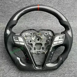 For Hyundai SantaFe IX45 ix45 100% Real Carbon Fiber Leather Steering Wheel