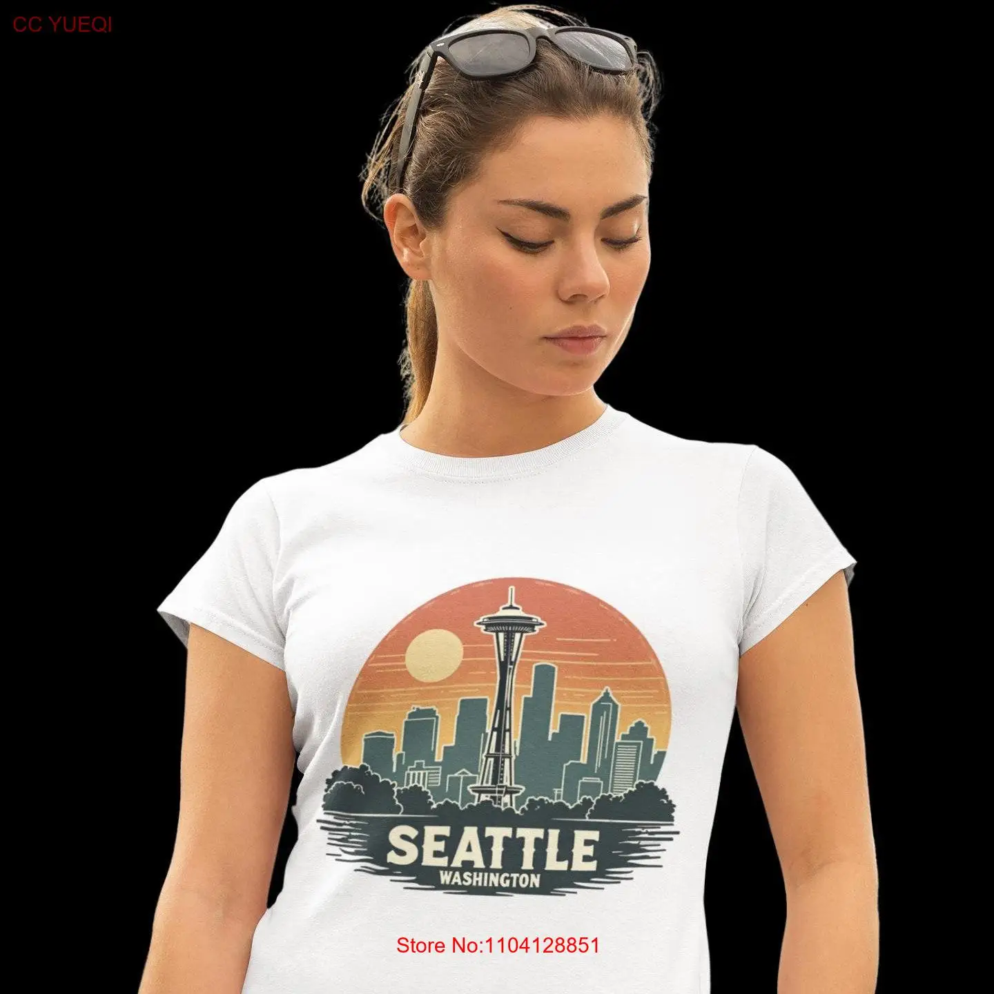 Футболка Seattle Space Needle в винтажном стиле, комфортный топ в стиле ретро Skyline Softstyle для влюбленных, ностальгический дизайн