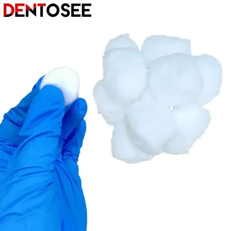 5Pack Dental Disinfection Cotton Balls Absorbent Degreased Cotton Ball Individually Packaged Disposable Consumables Material