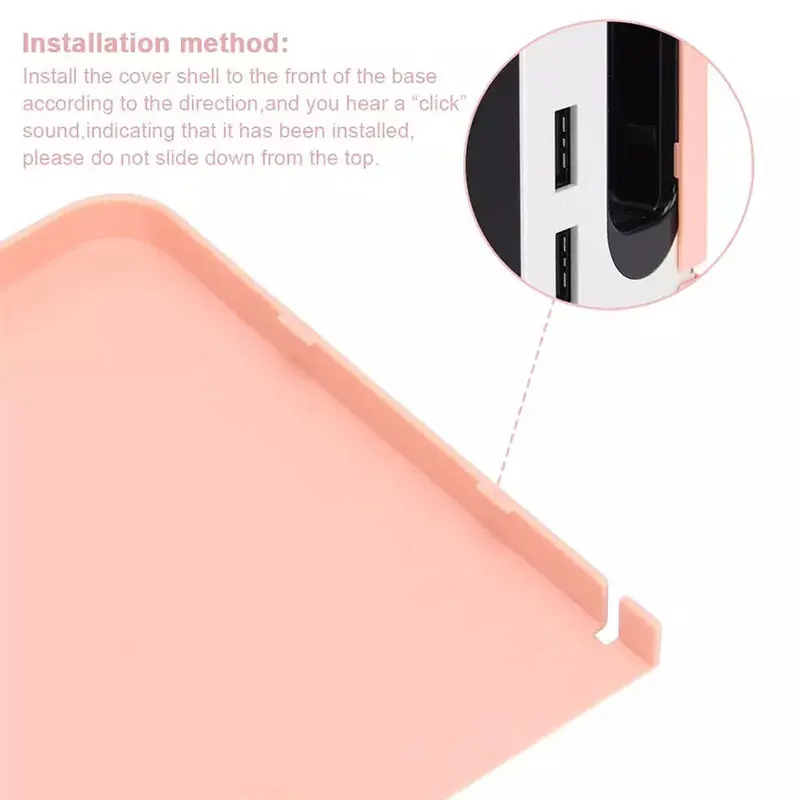 Decorativa Placa Frontal Capa Protetora para Nintendo Switch, Carregamento OLED, TV Dock Station, Substituição de Cores Doces, Faceplate Case