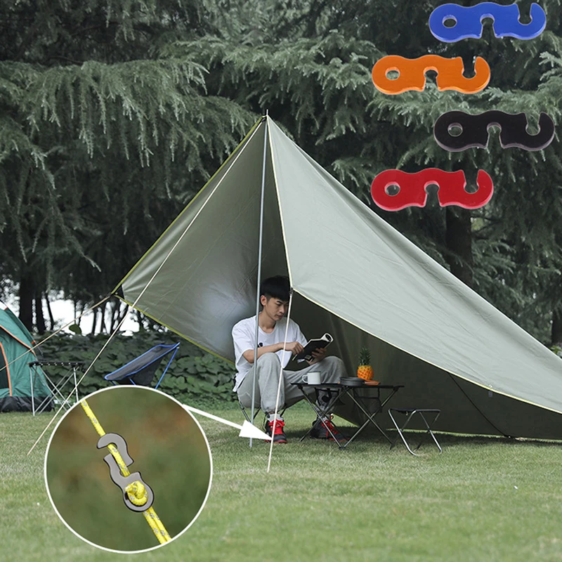 

10 шт. регулируемый шнур для кемпинговой палатки, веревочная пряжка S-типа, натяжители, комплект креплений, аксессуары для крепления палаток на открытом воздухе